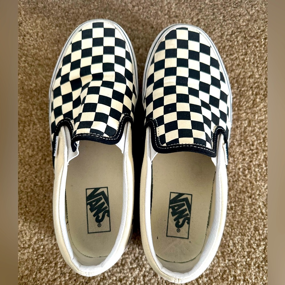 Flat form checkered vans *RARE*